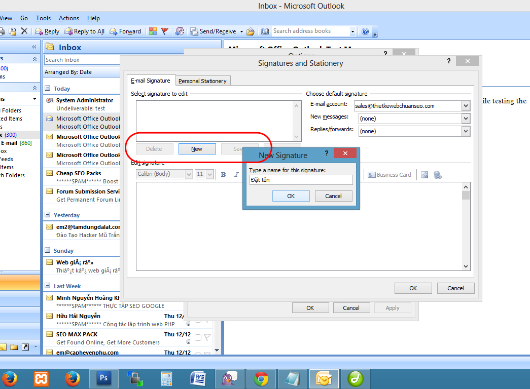 Hướng dẫn tạo chữ ký trong Outlook